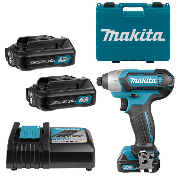 Makita TD110DSAE 10.8V Li-Ion Accu Slagschroevendraaier Set (2x 2.0Ah Accu) In Koffer
