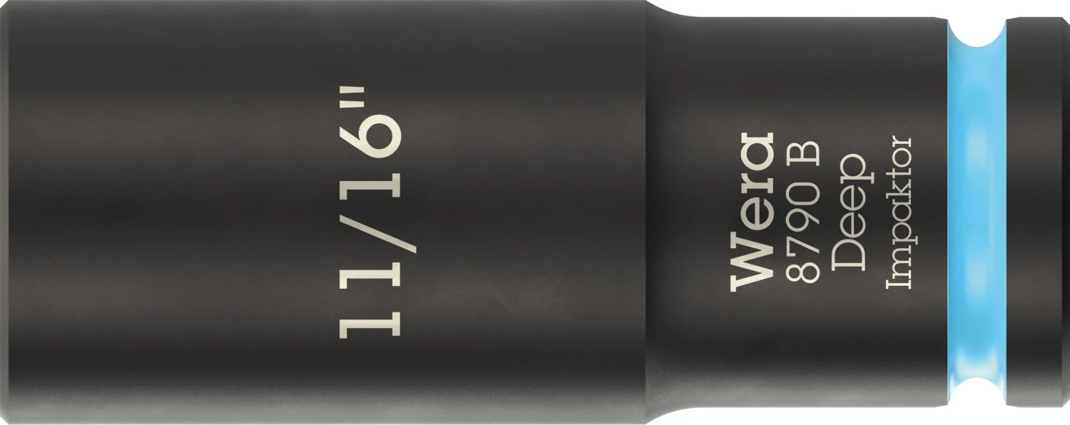 Wera 05005571001 8790 B Impaktor Deep Lange Krachtdop - 11/16"- Zeskant - 63mm
