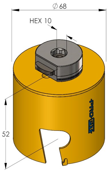 ProFit 09081068 Multi Purpose Gatzaag Incl. Adapter - 68mm - Detailed view of the product