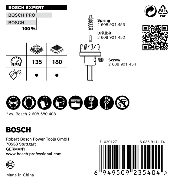 Bosch 2608901447 EXPERT Sheet Metaal Gatzaag - 90mm - Detailed view of the product