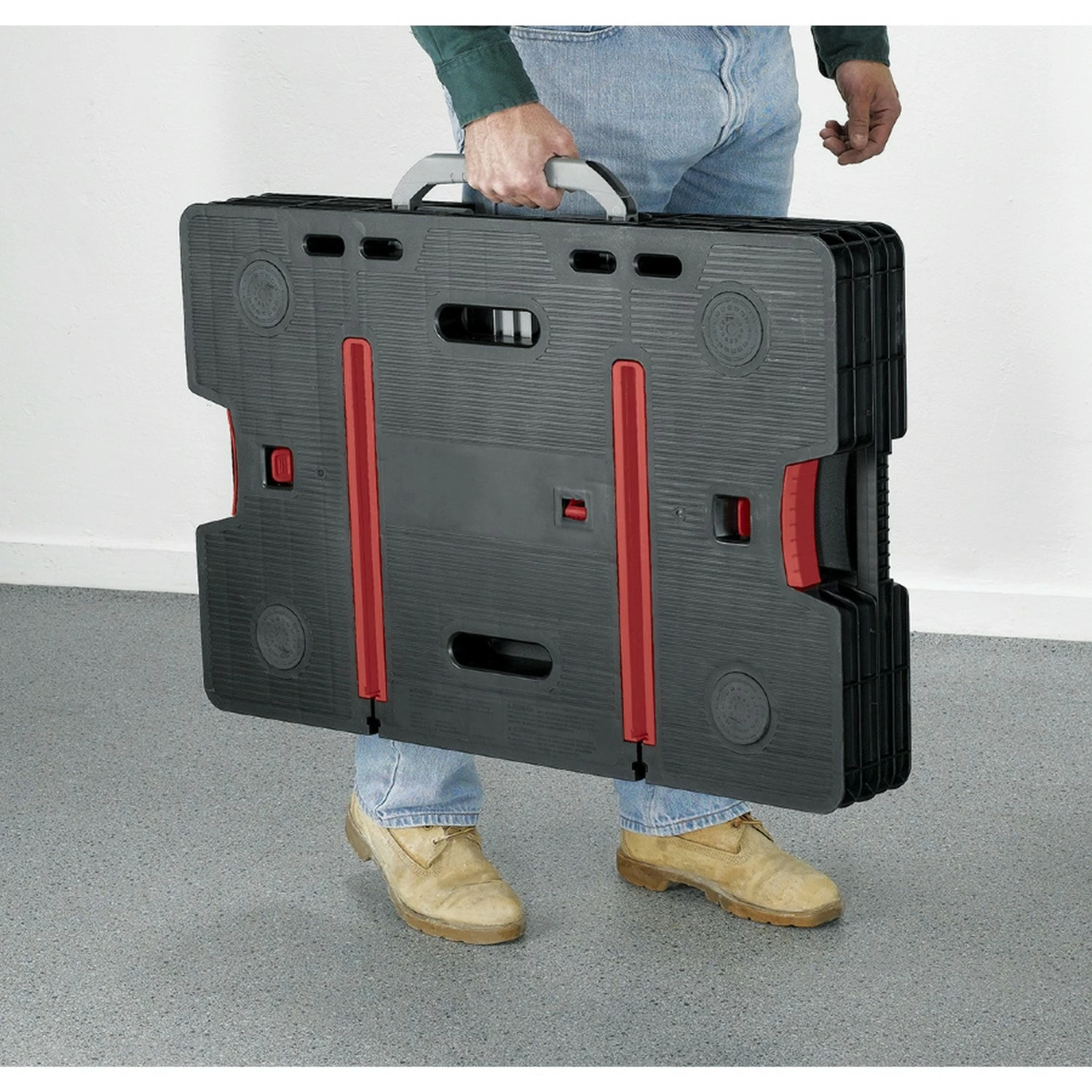 Keter 237005 Inklapbare Werkbank - Zwart/Rood - Draagcapaciteit 450 Kg thumbnail 3