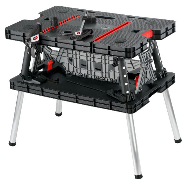 Keter 237005 Inklapbare Werkbank - Zwart/Rood - Draagcapaciteit 450 Kg - Default image for the product