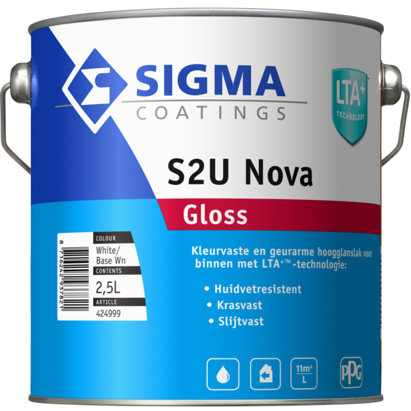 sigma s2u nova gloss wit 2.5 ltr