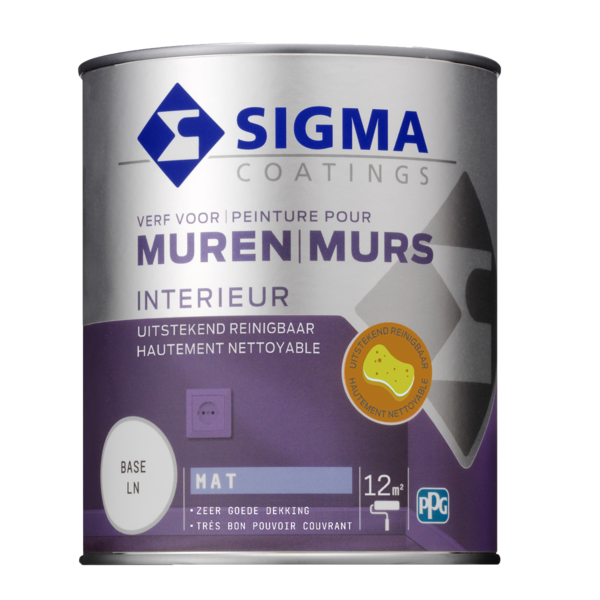 Sigma Muurverf Reinigbaar Mat 0711 Basis Ln 1l