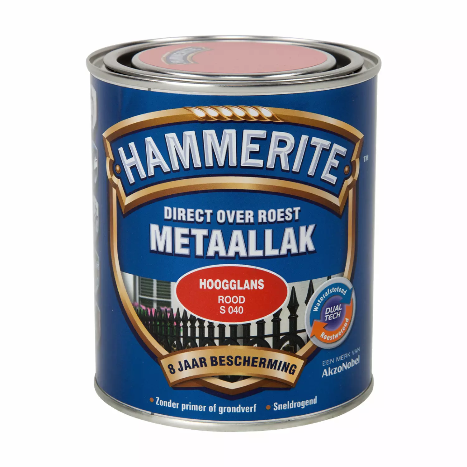 Hammerite Metaallak Hoogglans - Direct Over Roest - Rood - 0,75L