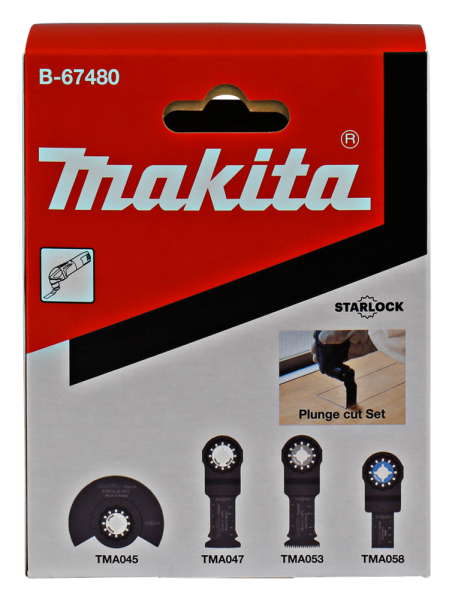 Makita B-67480 Invalzaagset Multitool Starlock 4-delig - Detailed view of the product