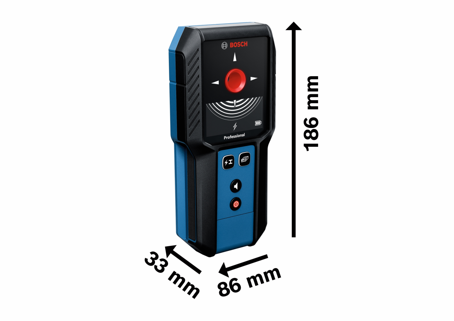 Bosch GMS 120-27 Multidetector/Leidingzoeker In Tas - Tot 120mm - IP54 thumbnail 2