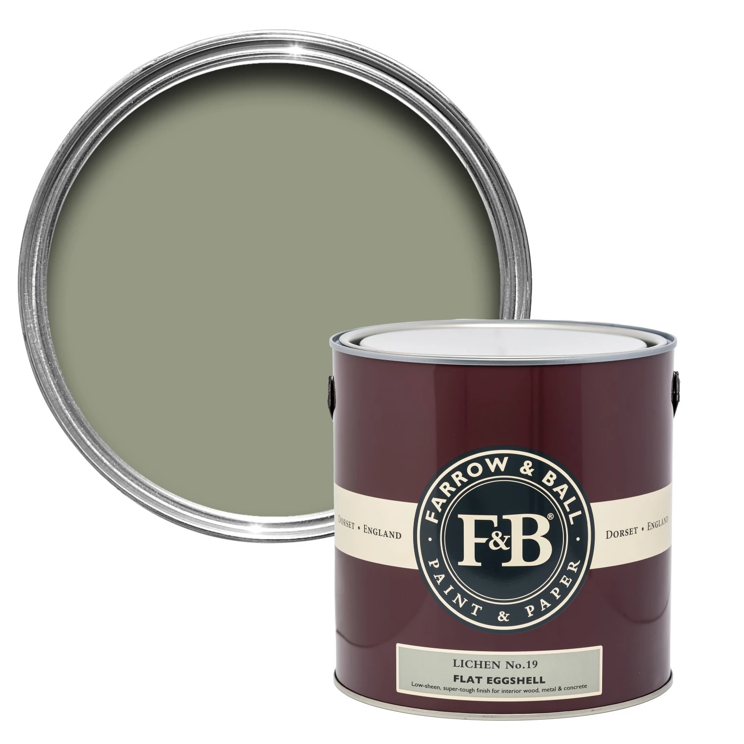Farrow&Ball Flat Eggshell Lichen No.19 - 5L