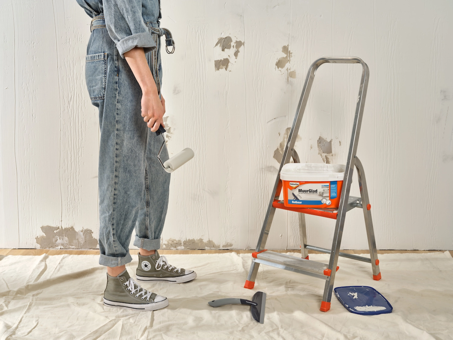 Alabastine 2-delige Muurglad Roller Set Incl. Strijker - Steen thumbnail 2