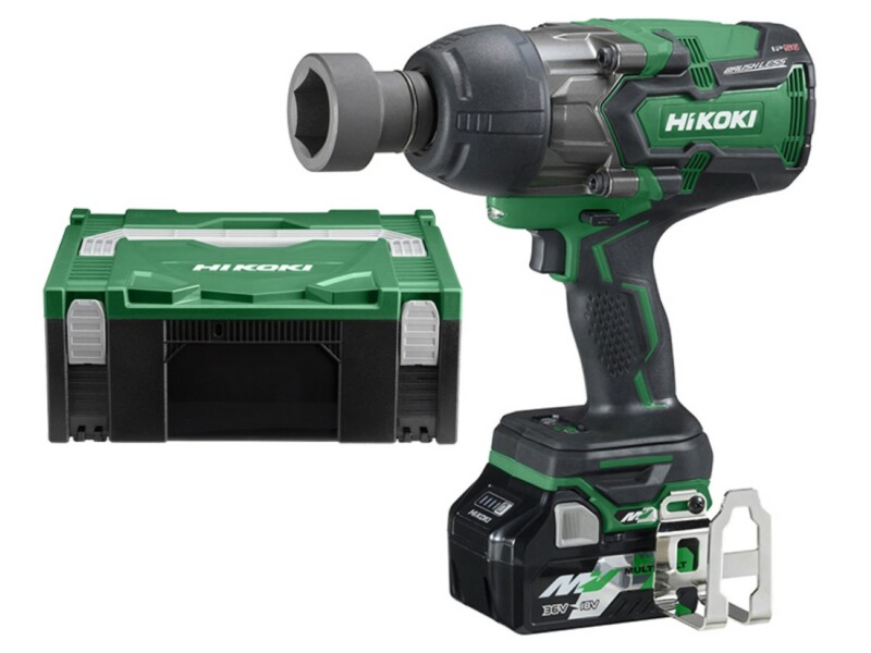 HiKOKI WR36DBWRZ 18/36V MultiVolt Li-Ion Accu Slagmoersleutel Set (2x 2,5Ah Accu) In HSC - 1130Nm - 1/2"- Koolborstelloos