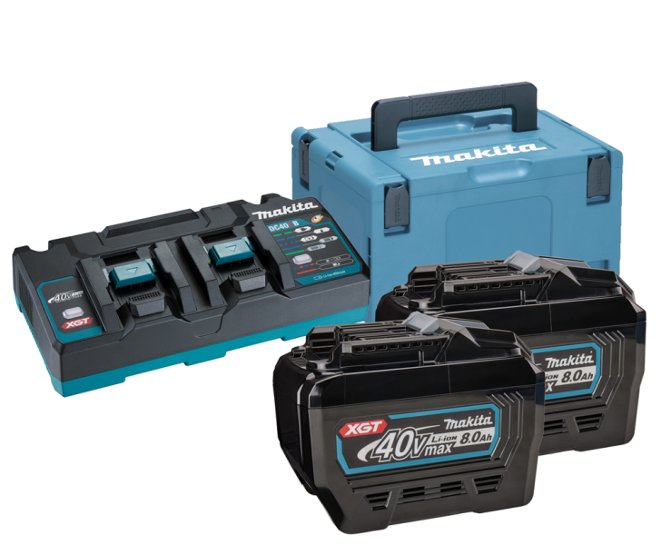 Makita 191Y97-1 40v XGT Li-ion Accu Starterset (2x 8.0Ah) + Duolader In Mbox - Detailed view of the product
