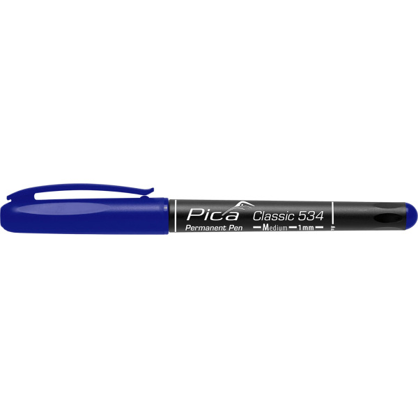 Pica 534/41 Classic Permanent Pen - Rond - Blauw - 1mm - Detailed view of the product