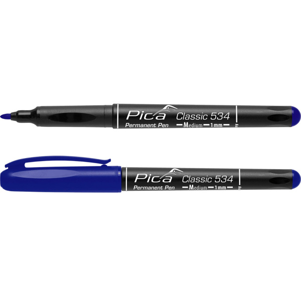 Pica 534/41 Classic Permanent Pen - Rond - Blauw - 1mm - Detailed view of the product