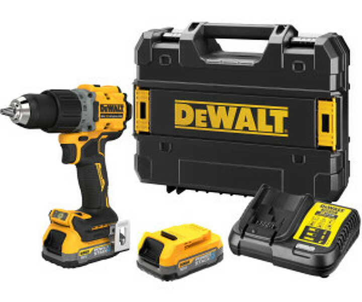 DeWALT DCD800E2T-QW 18V XR Li-ion Accu Klopboormachine Set (2x PowerStack) In TSTAK Koffer EAN: 5035048788219