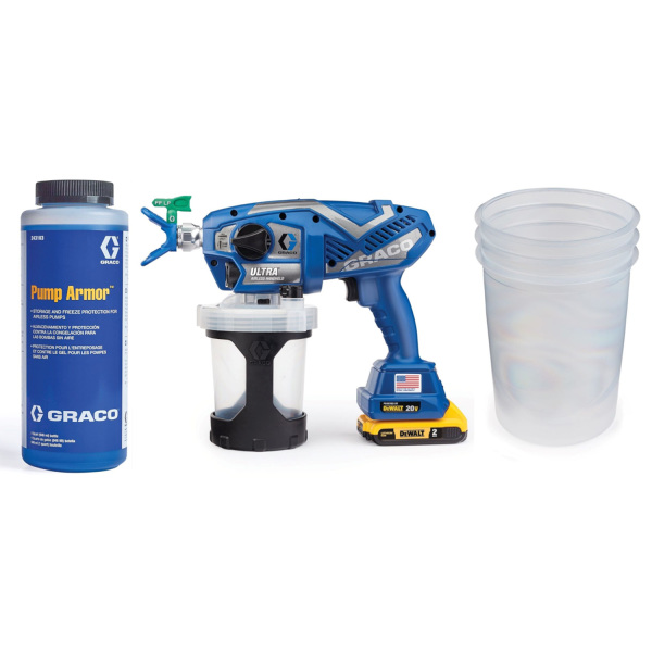 Graco 17M366 Ultra Draagbare Snoerloze Verfspuit Verfspuit 17M366 Incl. Flexliner 1L Bekerzakjes (25st) En Pump Armor Vloeibare Bescherming 0,95L - Default image for the product