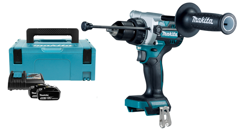 Makita DHP486RTJ 18V Li-ion Accu Klopboor-/schroefmachine Set (2x5.0Ah) In Mbox