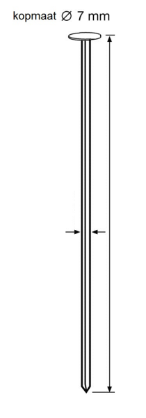 Dutack 5251017 Draadnagel - Glad - Verzinkt - 2,9 X 50mm (4000st)