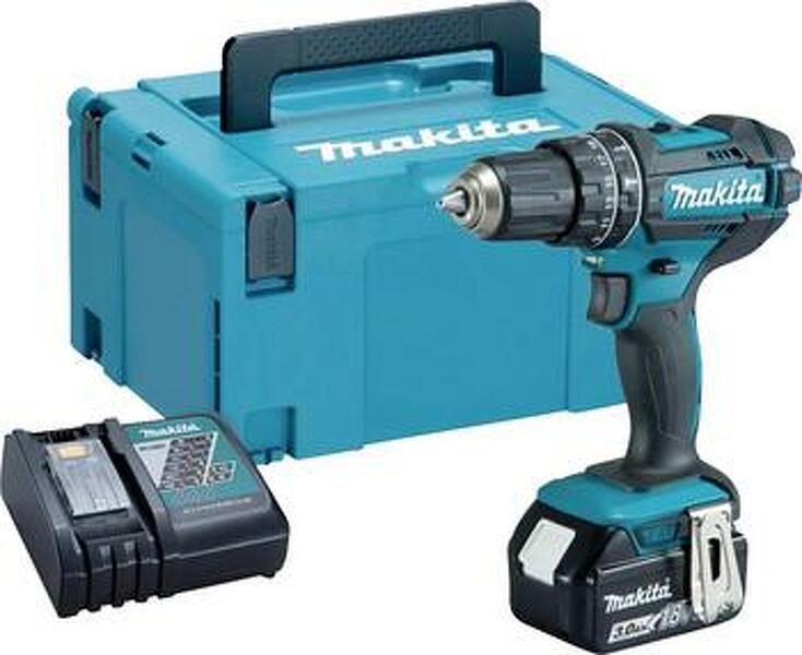 Makita DHP482RF 18V Li-Ion Accu Klopboor-/schroefmachine Set (1x 3.0Ah Accu) In Mbox