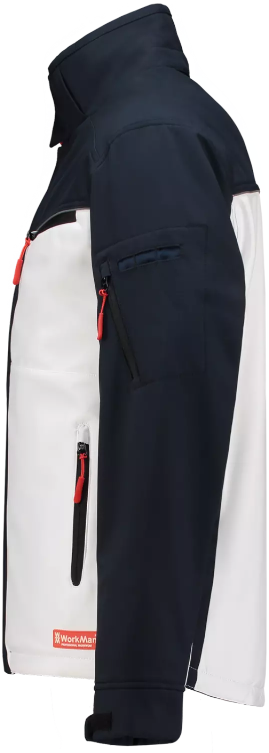 Workman 2511 Softshell Jacket Winter - Wit / Navy - 2XL thumbnail 3