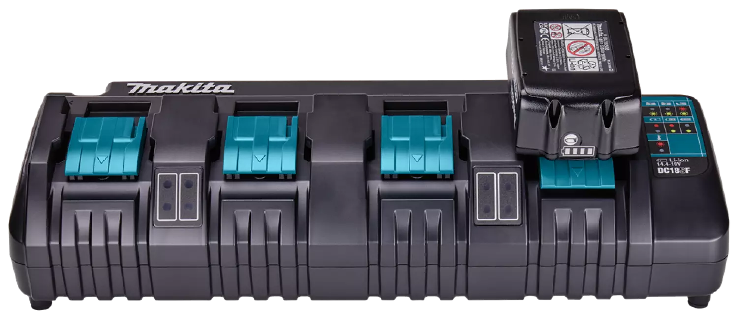 Makita DC18SF 14.4V - 18V Li-Ion Accu Multilader - 4 Accu's thumbnail 3