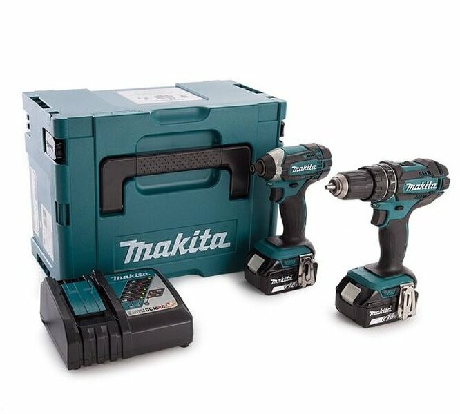 Makita DLX2131TJ 18V Li-Ion Accu Klopboor-/schroefmachine (DHP482)&Slagschroevendraaier (DTD152) Combiset (2x 5.0Ah Accu) In Mbox