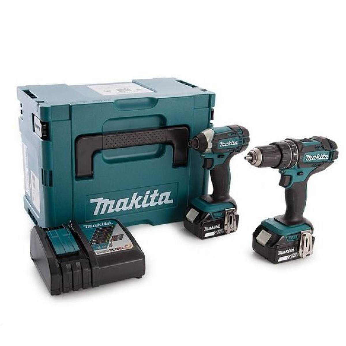 Makita DLX2131TJ 18V Li-Ion accu klopboor- /schroefmachine (DHP482) & slagschroevendraaier (DTD152) combiset (2x 5.0Ah accu) in Mbox