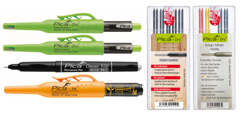 Pica 55010 Masterset Voor Meubelmakers In Etui - Detailed view of the product