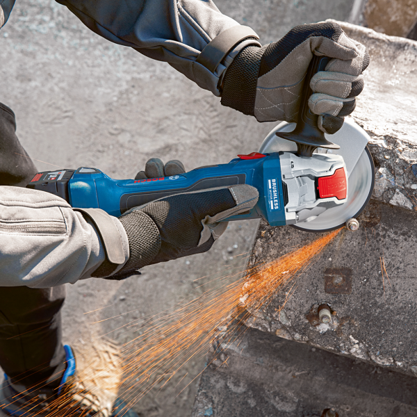 Bosch GWX 18V-7 18V Li-Ion Accu Haakse Slijper Body In L-Boxx - 125mm - Koolborstelloos - Detailed view of the product