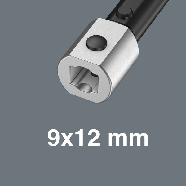 Wera 05020177001 7870 Joker L Zelfinstellende Insteek-steeksleutel Voor Sleutelmaat 16-19mm - 9x12mm - Detailed view of the product