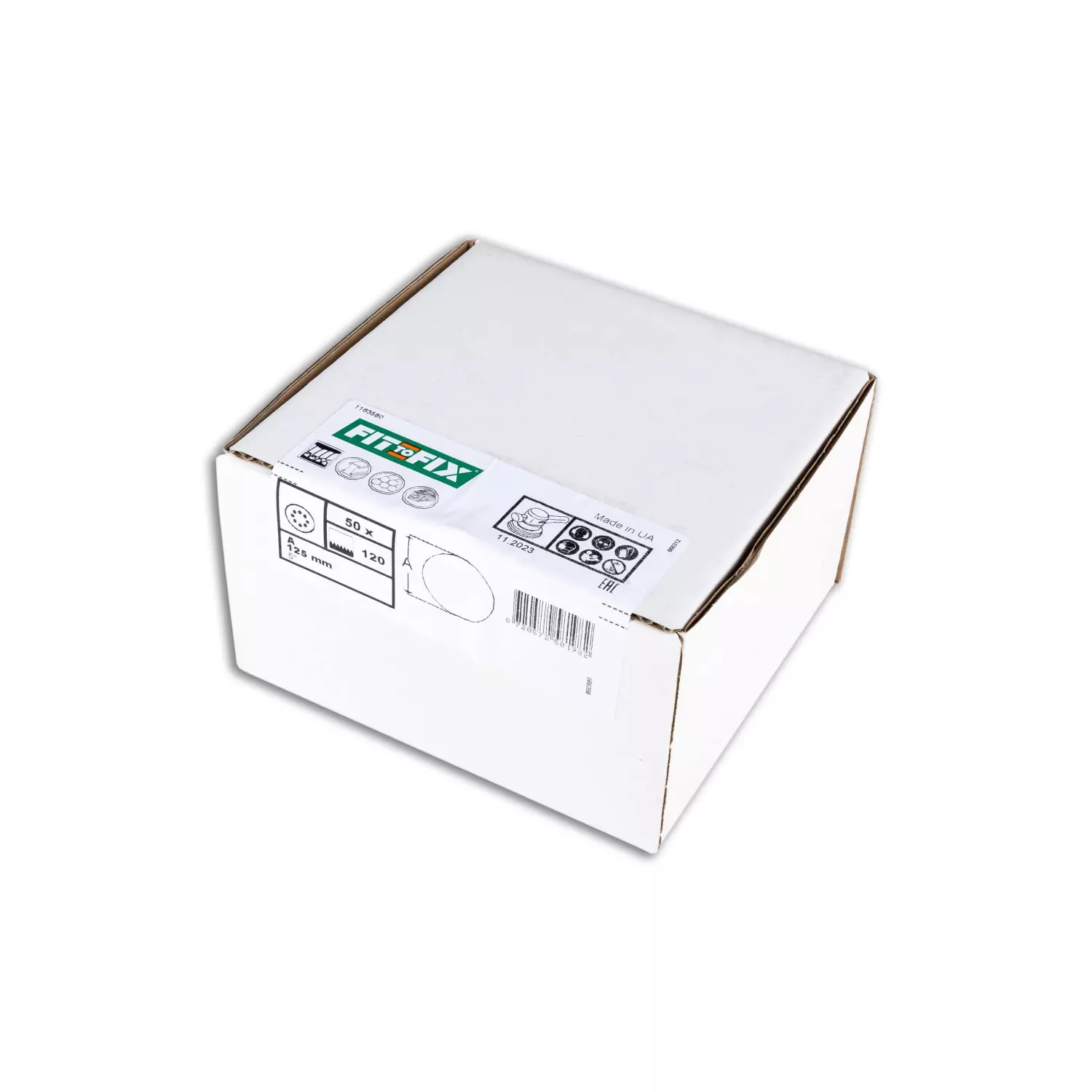 Fit-to-Fix Schuurschijf - P120 - Rond 125mm (50st) thumbnail 2