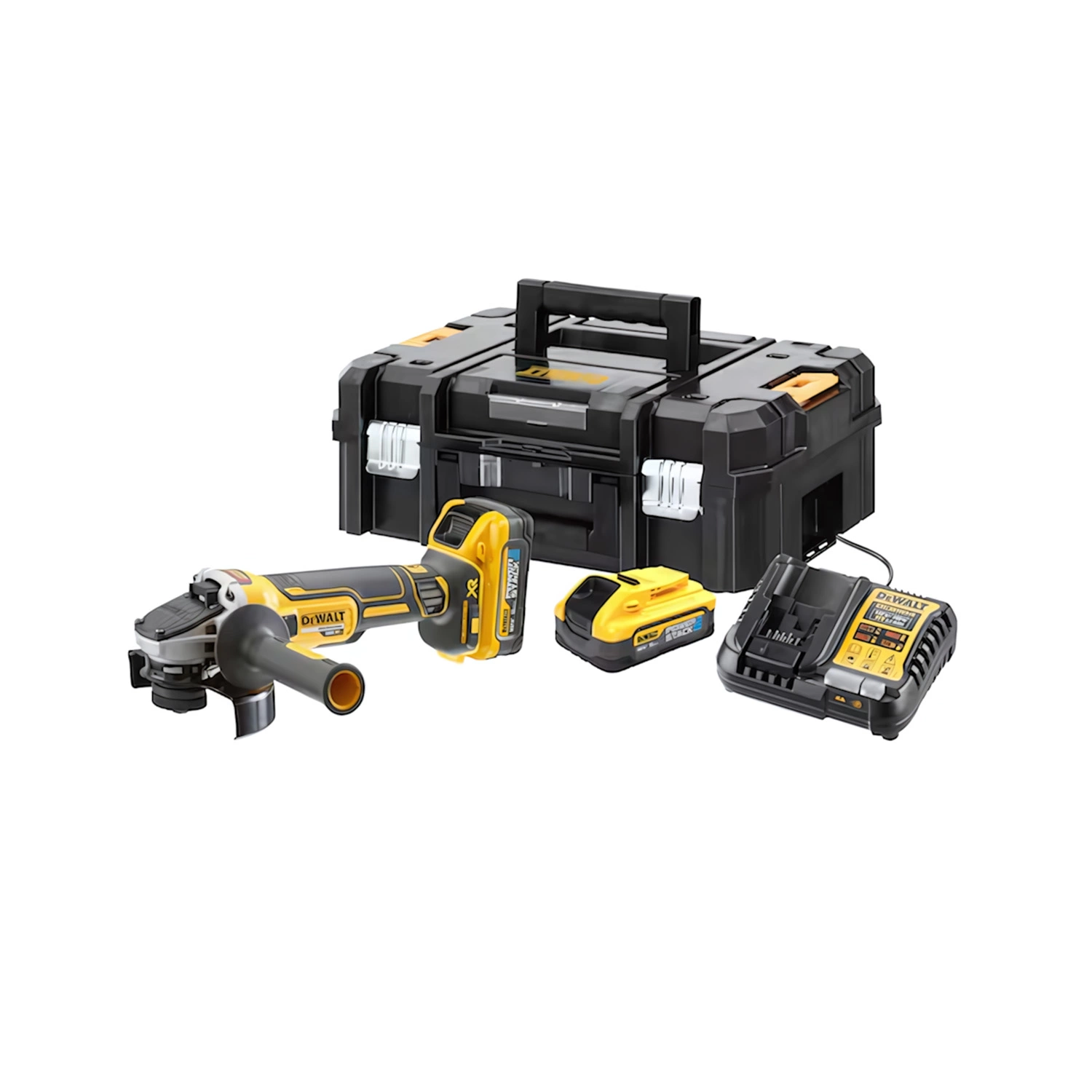 DeWALT DCG409H2T 18V Li-ion Accu Haakse Slijper Set (2x 5.0Ah Accu) In TSTAK - 125mm