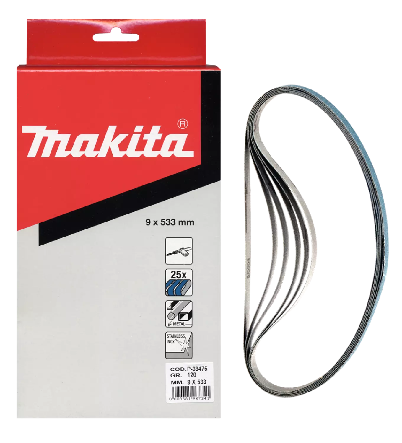 Makita P-39431 Schuurband K40 533x9 Blue