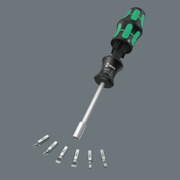 Wera 05051512001 Kraftform Kompakt 27 Imperial Set 1 Bitschroevendraaier - 6 In 1 Multi-bit - Detailed view of the product
