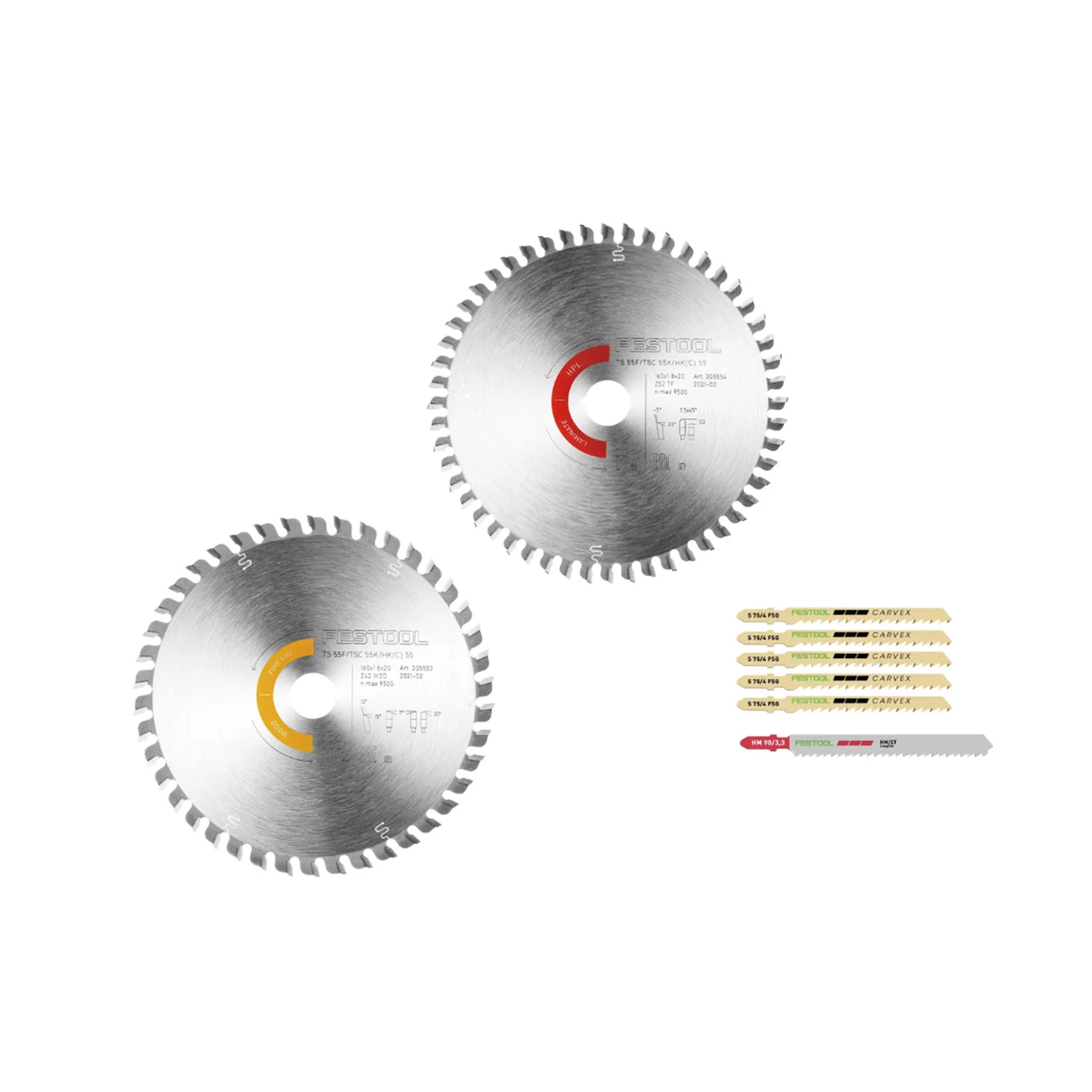 Festool 578562 KSB-SORT/2 W/L 160x1,8 Zaagbladenset