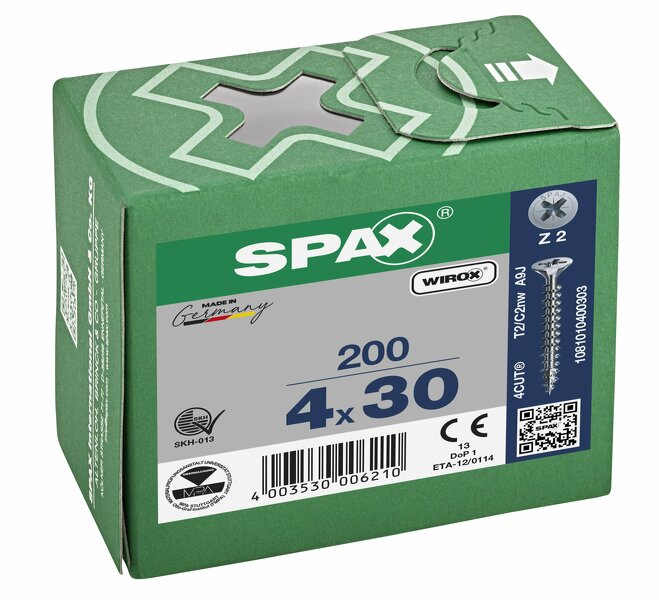 SPAX Universele Schroeven Verzonken Kop - Voldraad - Z2 - 4.0x30 Mm (200st) - Detailed view of the product
