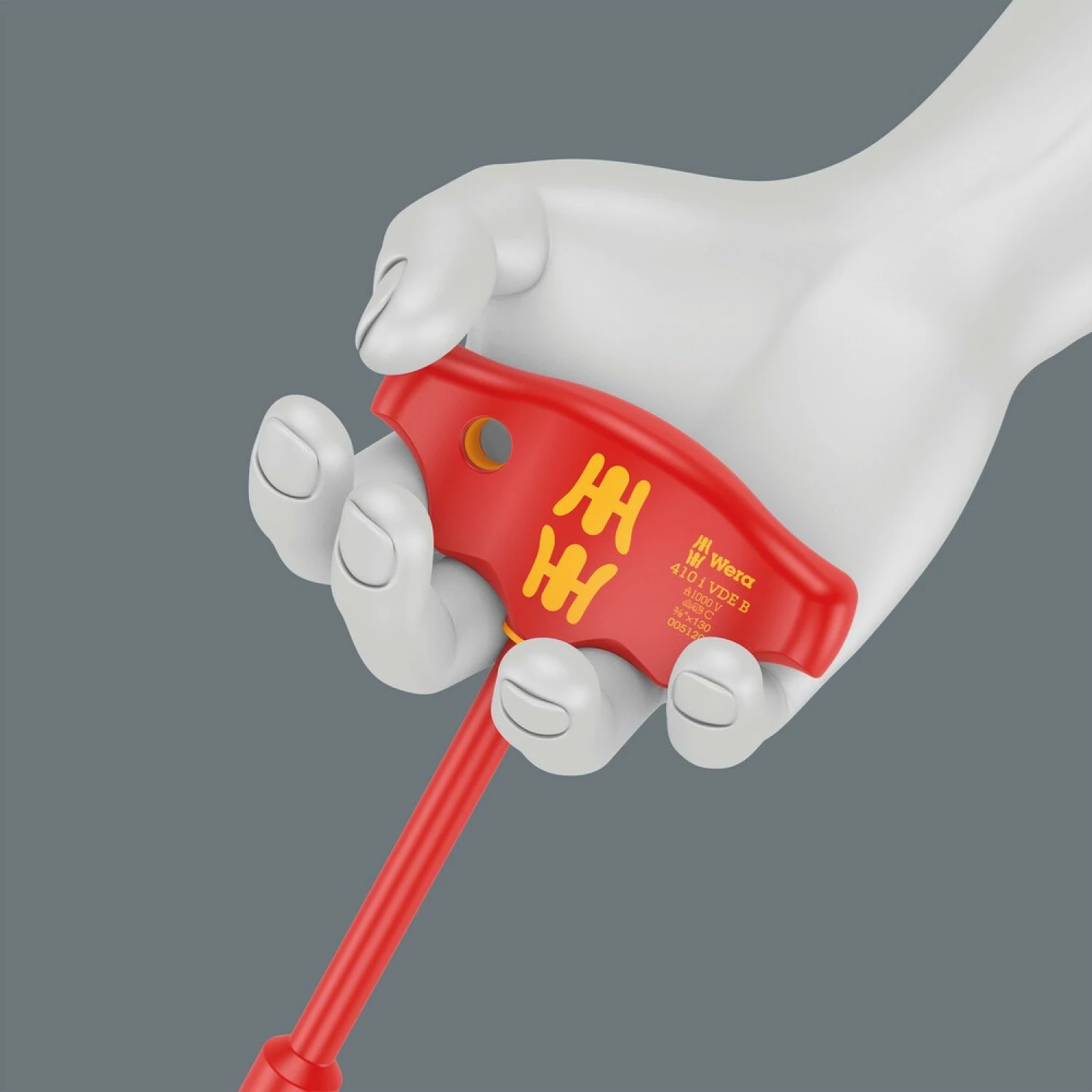 Wera 05005120001 410 I VDE B VDE Geïsoleerde Adapterschroevendraaier Met T-greep - 3/8" thumbnail 2
