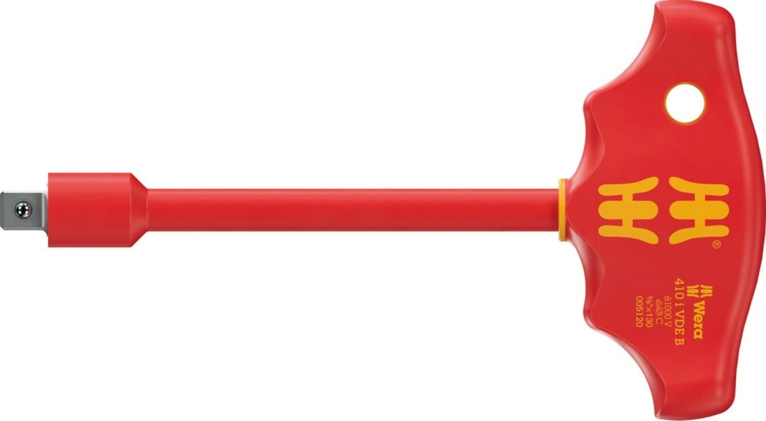 Wera 05005120001 410 I VDE B VDE Geïsoleerde Adapterschroevendraaier Met T-greep - 3/8"