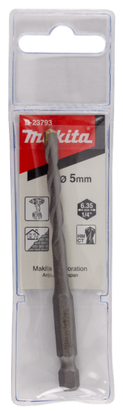 Makita D-23793 1/4"DIN Steenboor - 5x93mm - Detailed view of the product