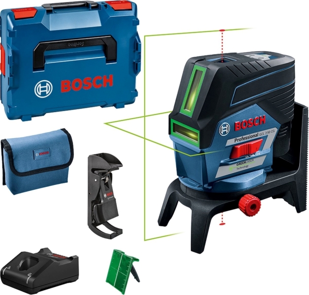 Bosch GCL 2-50 CG 12V Li-Ion Accu Kruislijnlaser (1x 2,0Ah Accu) Set In L-Boxx - 20m