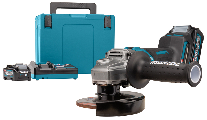 Makita GA005GM201 XGT 40V Li-Ion Accu Haakse Slijper Set (2x 4,0Ah) In Mbox - 125mm - Koolborstelloos