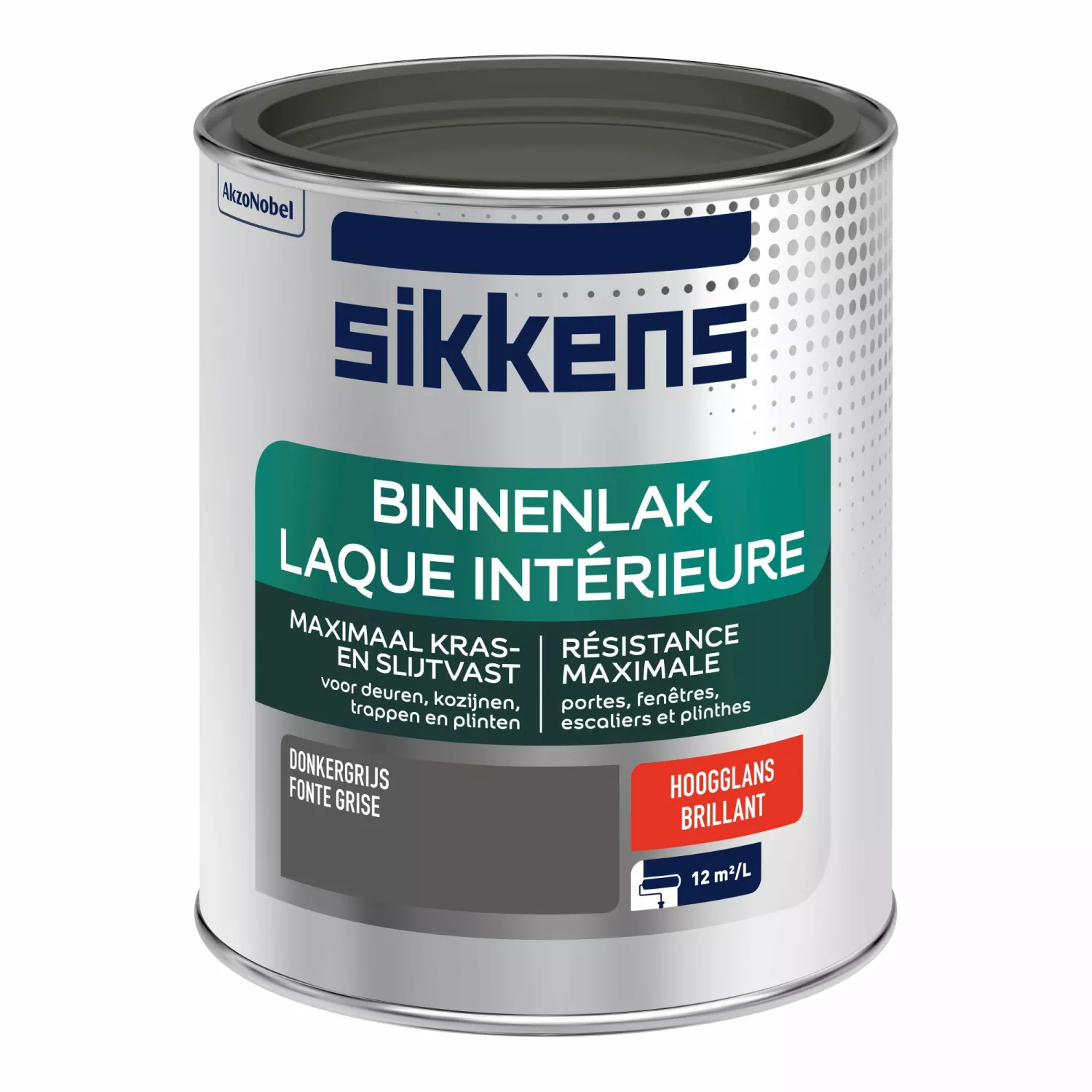 Sikkens Binnenlak Hoogglans - Donkergrijs - 0,75L