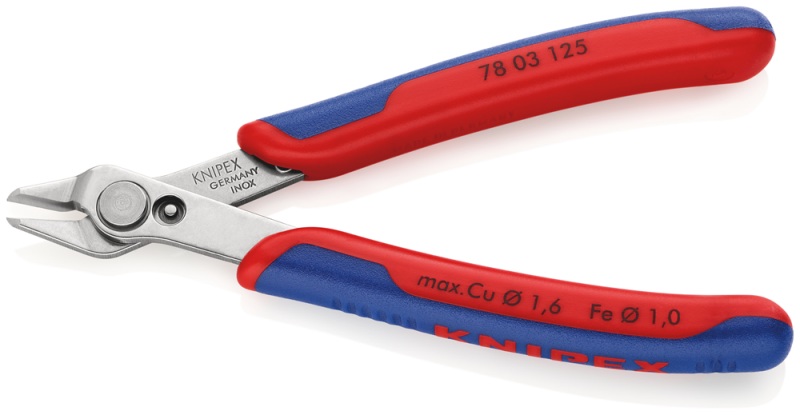 Knipex 7803125 Super-Knips Precisie Zijsnijtang - Elektronica - 125mm - Detailed view of the product