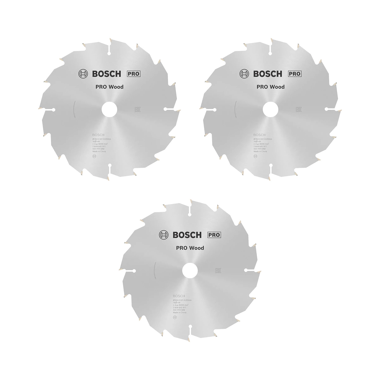 Bosch 2608644731 Pro Cirkelzaagbladen Set - 190mm - Hout