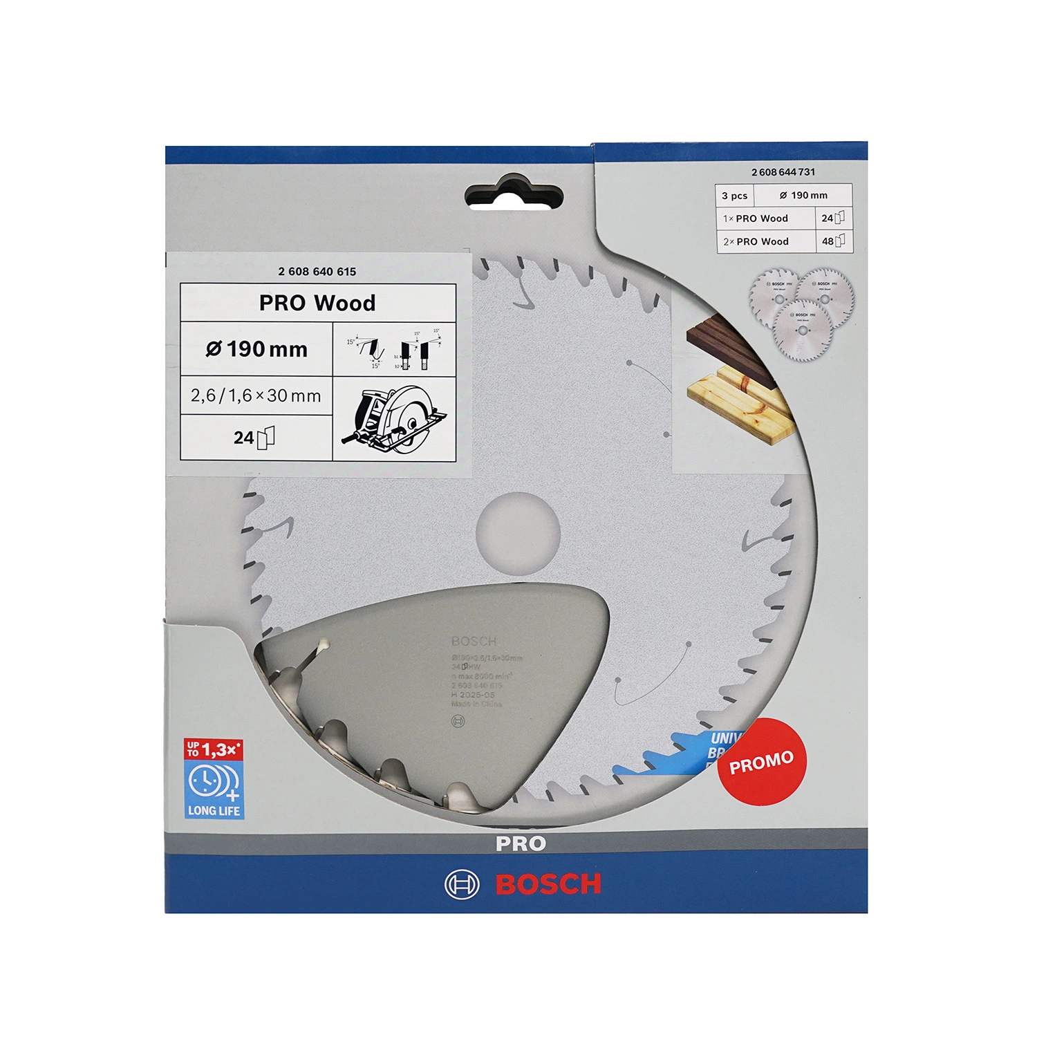 Bosch 2608644731 Pro Cirkelzaagbladen Set - 190mm - Hout thumbnail 4