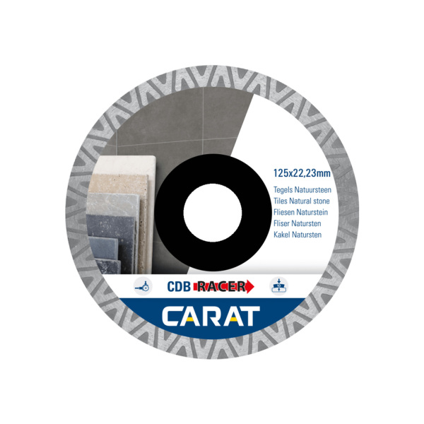 Carat CDBM125A25 3-pack Diamantzaagbladen Voor Tegels - 125 X 22,23mm - CDBM Racer - Detailed view of the product