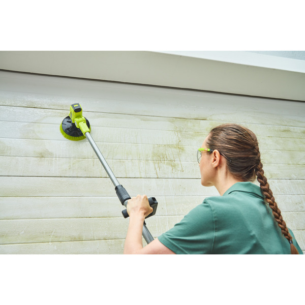 Ryobi R18TPS-120G One+ 18V Li-ion Accu Telescopische Power Schrobber Set 2.0Ah - Detailed view of the product
