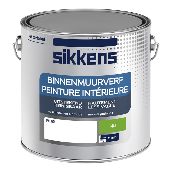 sikkens binnenmuurverf mat donkere kleur 2.5 ltr