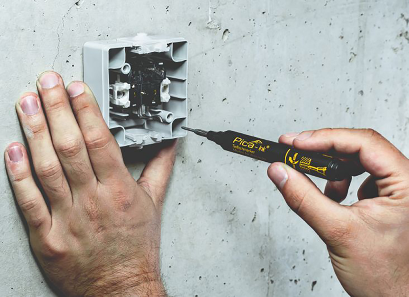 Pica 150/46 Ink Markeerstift Voor Diepe Gaten In Blister - Zwart - Detailed view of the product
