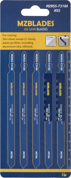 Multizaag MZHSS-T318A Decoupeerzaagblad Metaal - 5 Stuks - Detailed view of the product