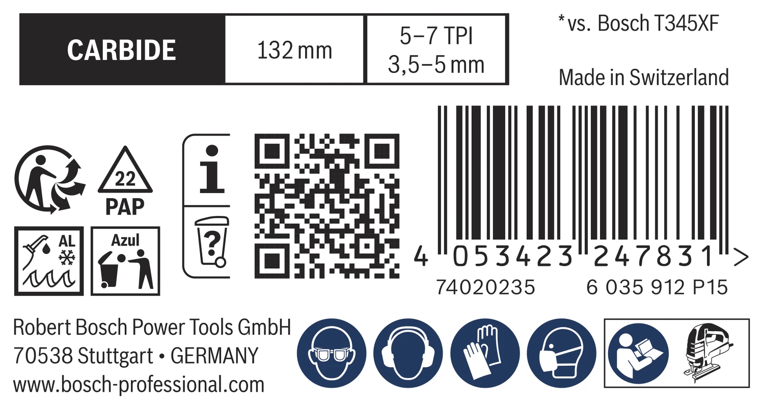 Bosch T1067XHM EXPERT Decoupeerzaagblad Voor Multi Material Thick And Thin (10st) thumbnail 3